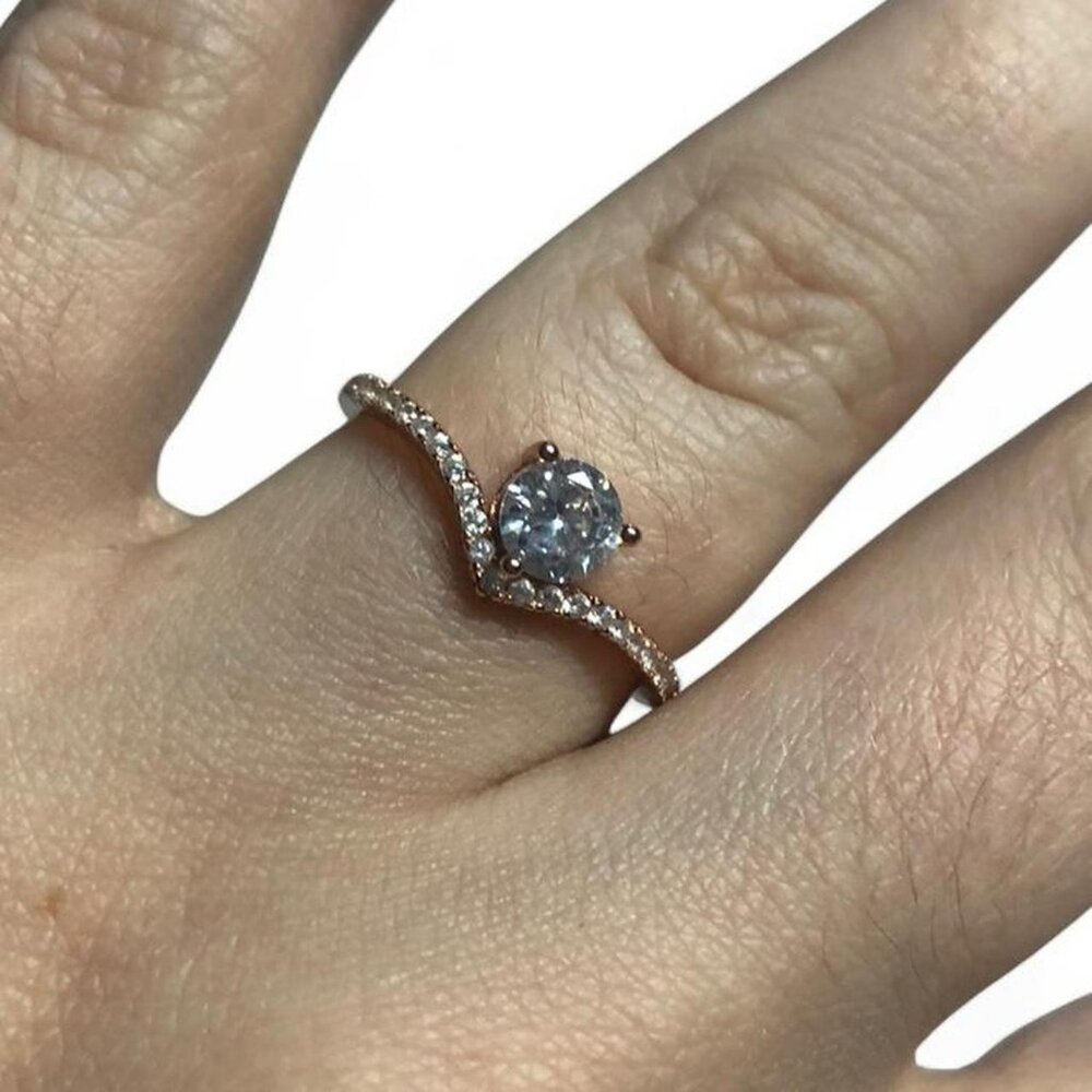 925 Rose Gold Ring - Picture 1 of 2